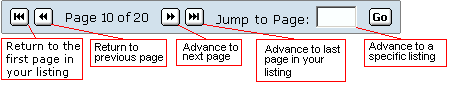 View Additional Admin Tool List Pages Example